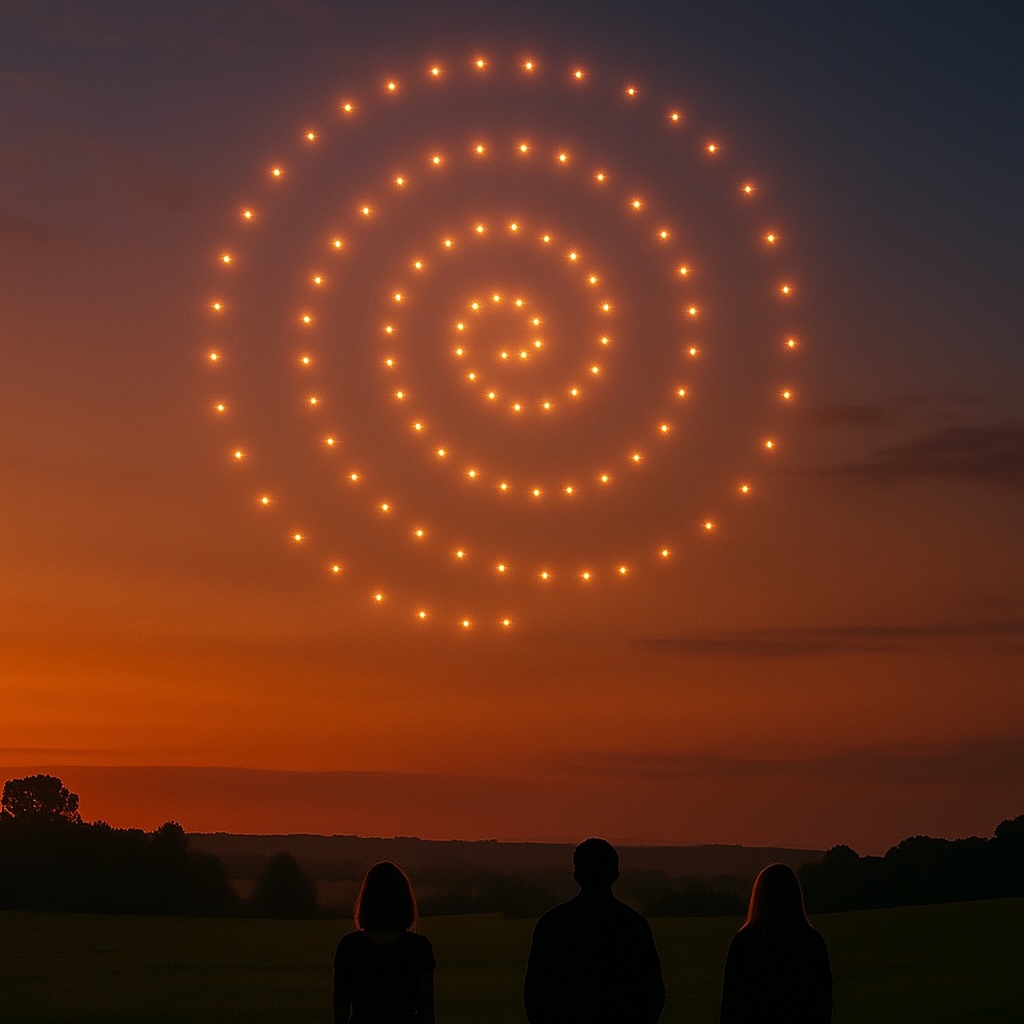 Spectacle de drone lumineux